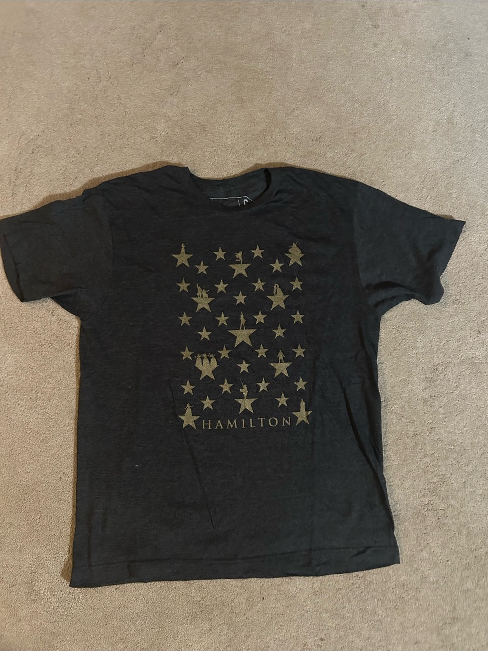 Hamilton Black T‑Shirt with Gold Star Graphic